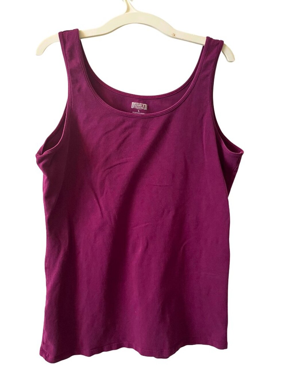 Duluth Trading  Womens Large Purple Tank Top Pullover Stretch Magenta